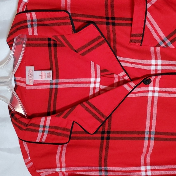 Wondershop Women's Notch Collar Plaid Flannel 2pc Pajama Set - Picture 10 of 15
